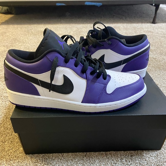 Brand new Jordan 1 low court purple white